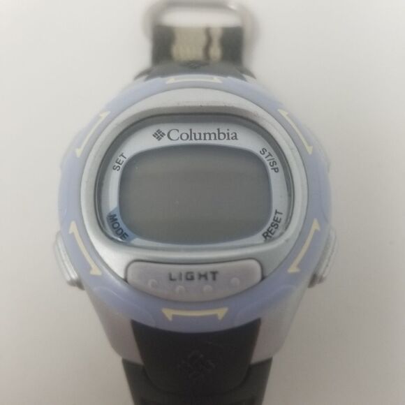 Columbia CL-5017 Adjustable Hook & Loop Fabric Band Digital Sports 10 Lap Watch - Picture 7 of 11
